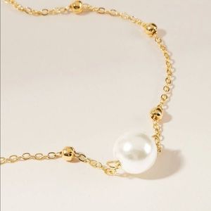 *3/$30* NEW FAUX PEARL GOLD BEAD CHAIN NECKLACE